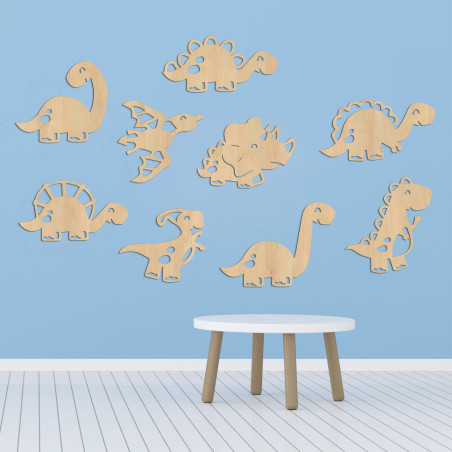 Holzbild für Kinderzimmer Dinosaurier - TERESEK