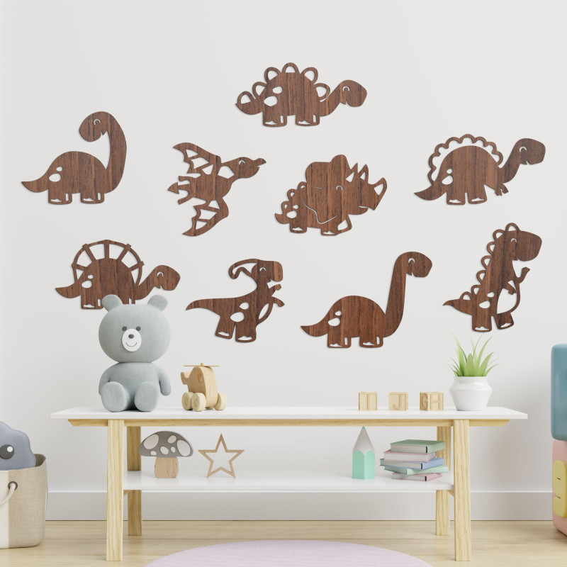 Holzbild für Kinderzimmer Dinosaurier - TERESEK