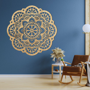 Wanddekoration aus Holz Mandala Licht - LUMINA