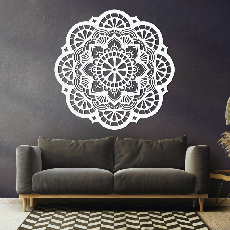 Wanddekoration aus Holz Mandala Licht - LUMINA