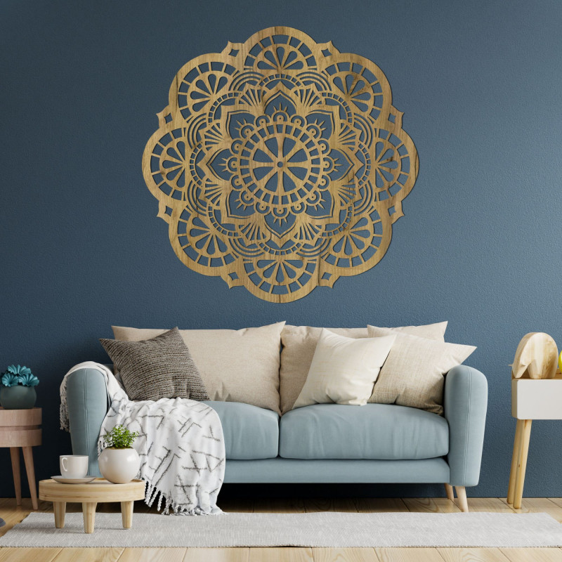Wanddekoration aus Holz Mandala der Helligkeit der Sonne - LUMEN