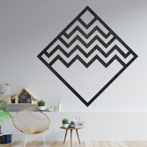 Geometrische Holzdekoration quadratisch - FORNET