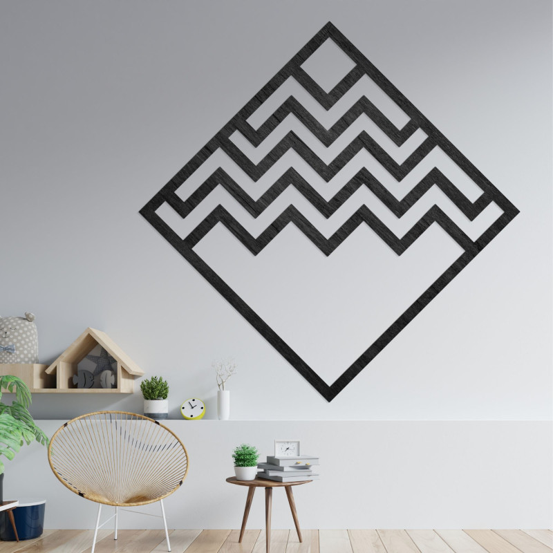 Geometrische Holzdekoration quadratisch - FORNET