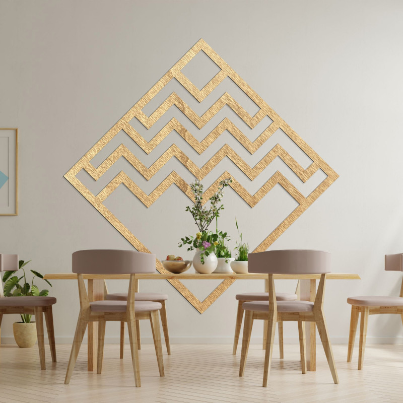 Geometrische Holzdekoration quadratisch - FORNET