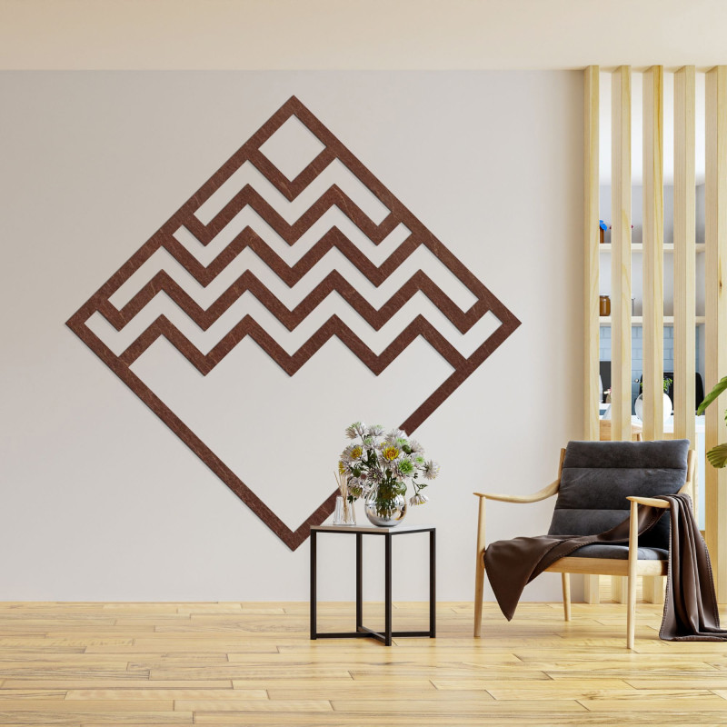 Geometrische Holzdekoration quadratisch - FORNET