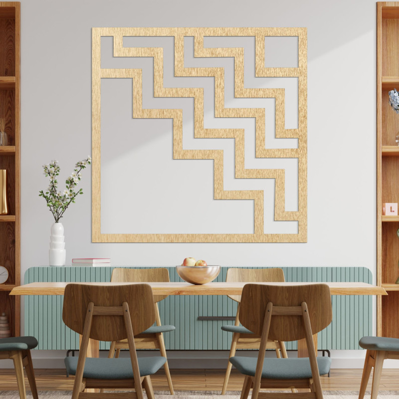 Geometrische Holzdekoration quadratisch - FORNET