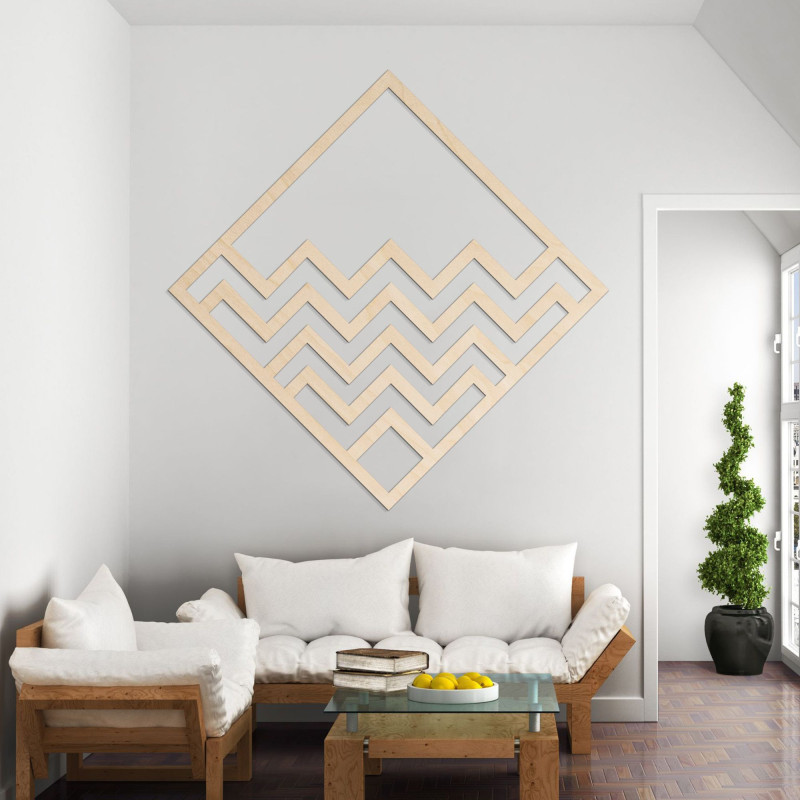 Geometrische Holzdekoration quadratisch - FORNET