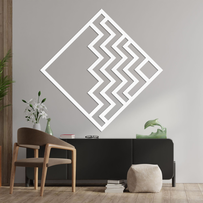 Geometrische Holzdekoration quadratisch - FORNET