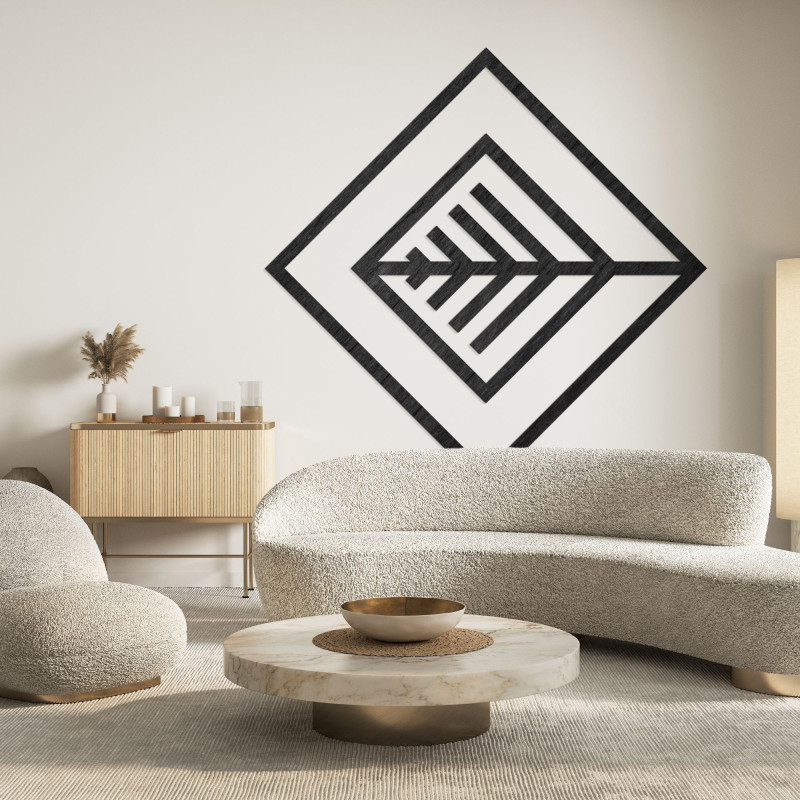 Holzdekoration Blatt Quadrat - ATALY