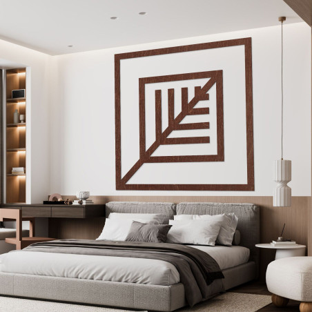 Holzdekoration Blatt Quadrat - ATALY