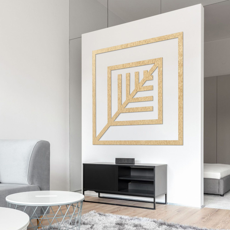 Holzdekoration Blatt Quadrat - ATALY