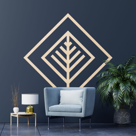 Holzdekoration Blatt Quadrat - ATALY