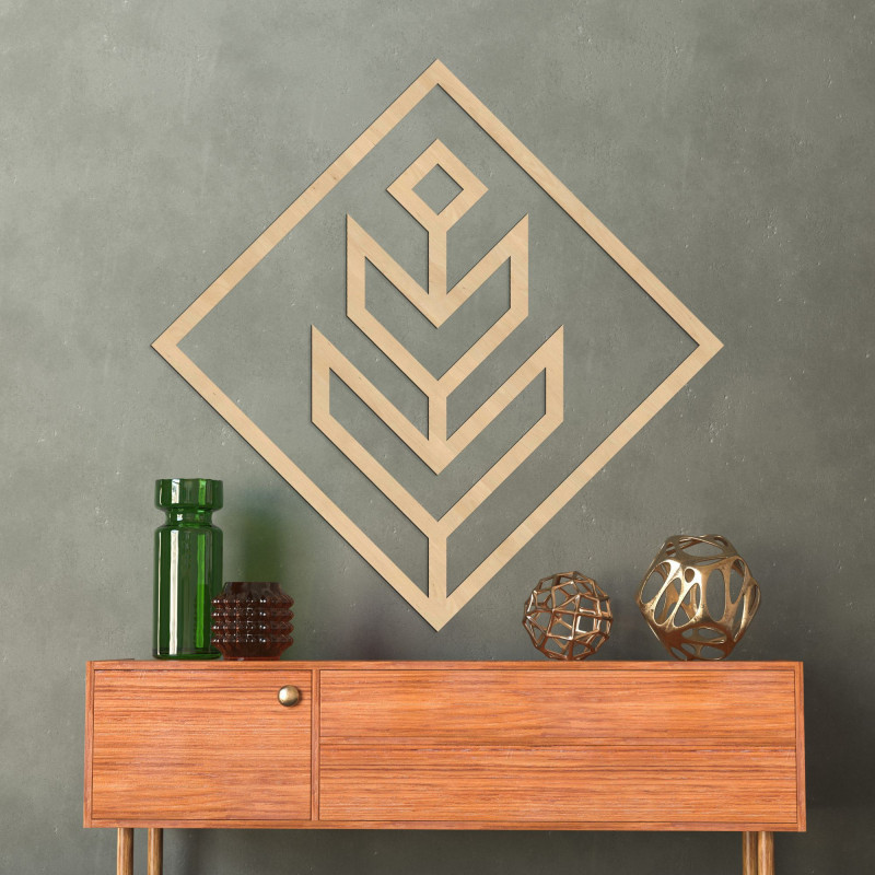 Geometrische Wanddekoration quadratisch - SKAUKA