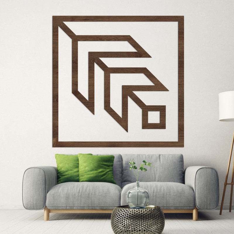 Geometrische Wanddekoration quadratisch - SKAUKA
