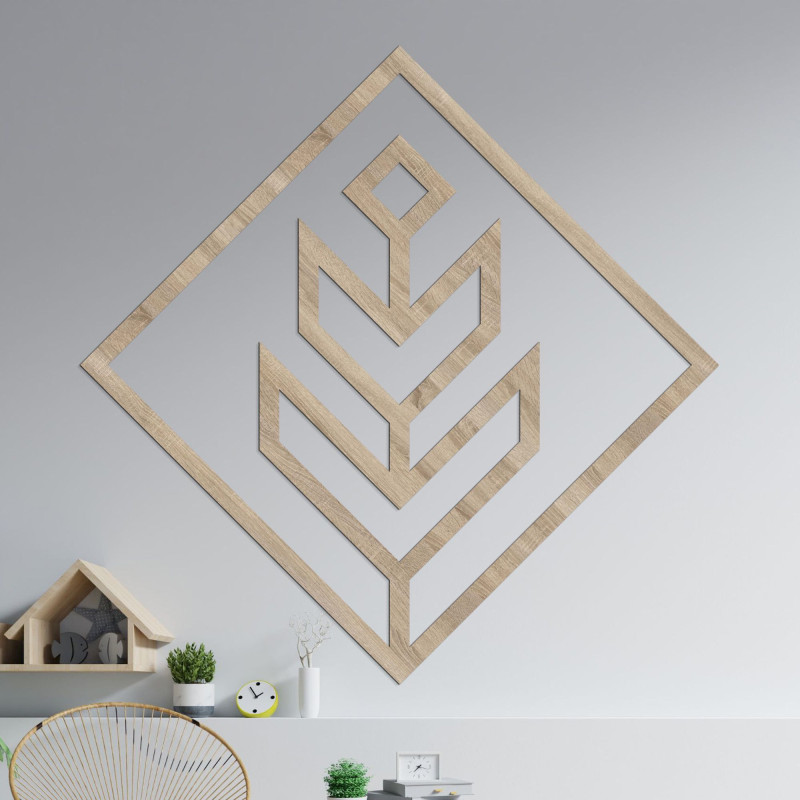 Geometrische Wanddekoration quadratisch - SKAUKA