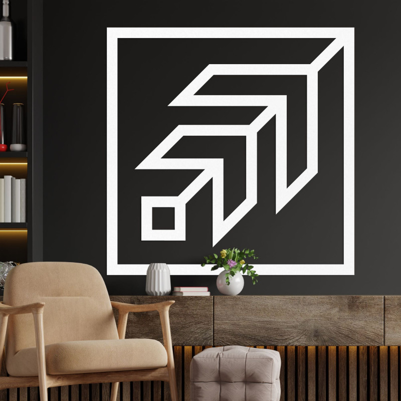 Geometrische Wanddekoration quadratisch - SKAUKA