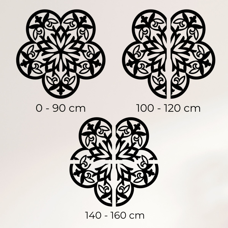 Wanddekoration aus Holz Mandala stille Blume -...