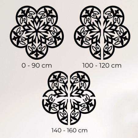 Wanddekoration aus Holz Mandala stille Blume - FLORIVA