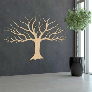 Wandbild aus Holz mit Ästen - KIRK