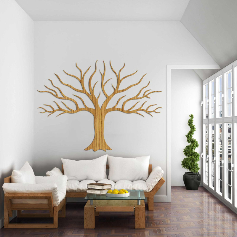 Wandbild aus Holz mit Ästen - KIRK