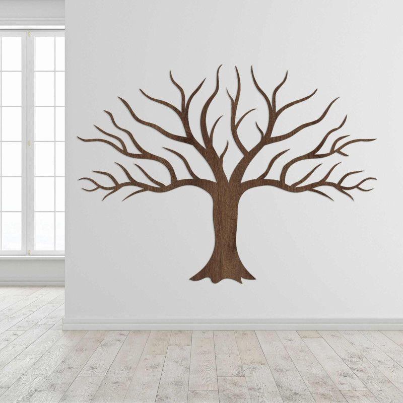 Wandbild aus Holz mit Ästen - KIRK