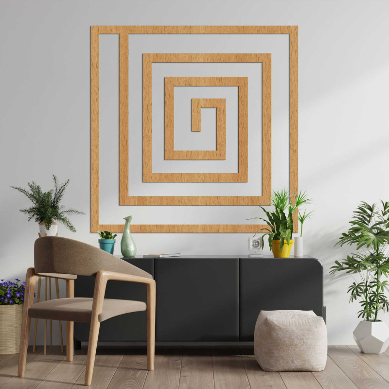 Geometrische Dekoration aus Holz - WOORTLE