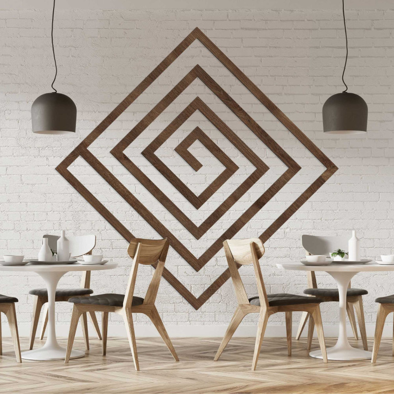 Geometrische Dekoration aus Holz - WOORTLE