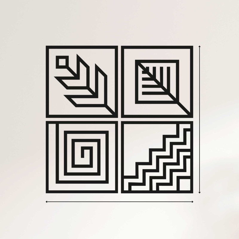 Vierteilige Wandmalerei - CHYCNOY