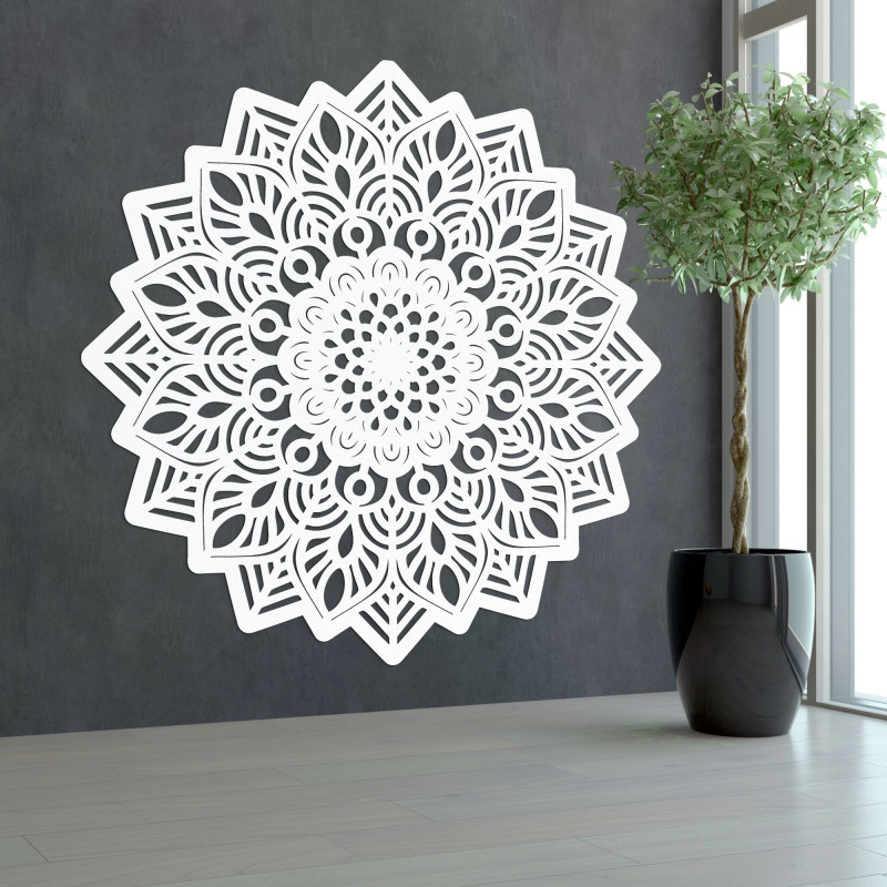 Hölzerne Wanddekoration Mandala in Form der Sonne - IGNEUS