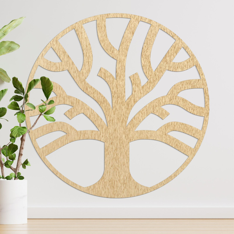 Elegante Wanddekoration Baum des Lebens aus Holz - SILVA