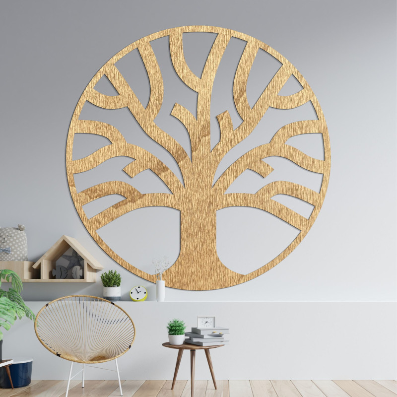 Elegante Wanddekoration Baum des Lebens aus Holz - SILVA