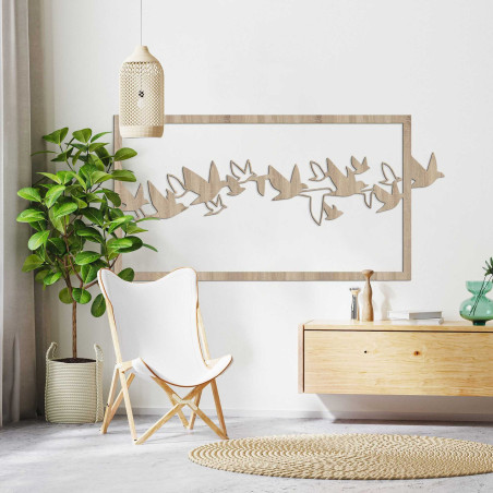 Wandbild Vögel aus Holz - RODDO