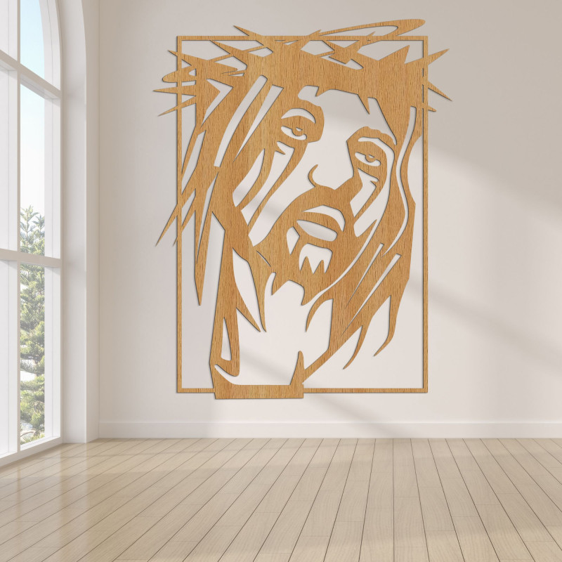 Wandbild aus Holz Jesus Christus - FAITHO