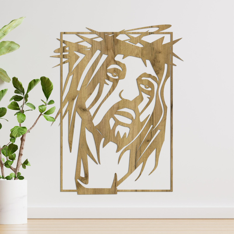 Wandbild aus Holz Jesus Christus - FAITHO