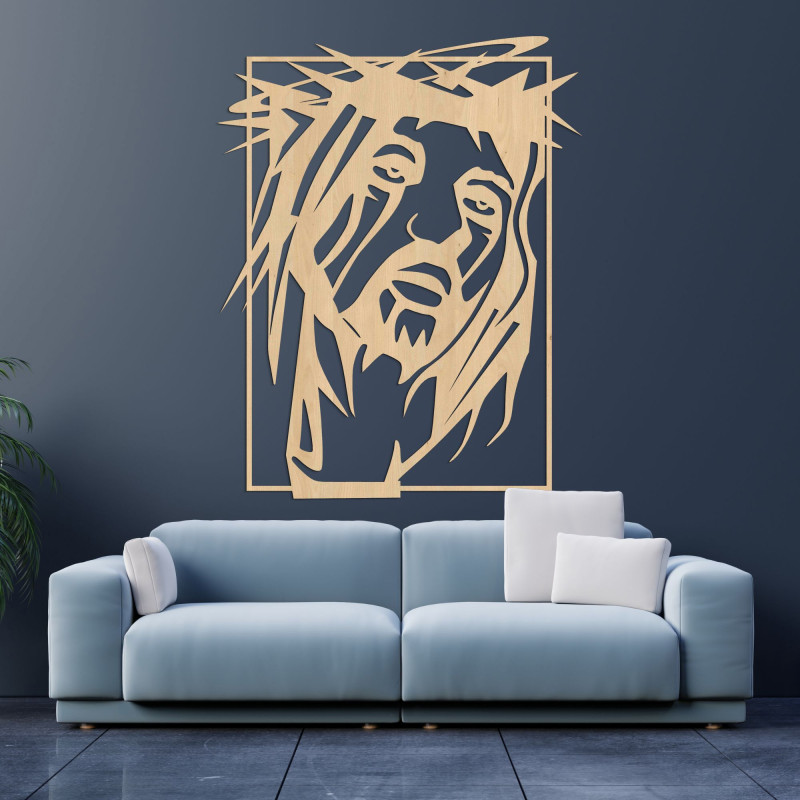 Wandbild aus Holz Jesus Christus - FAITHO