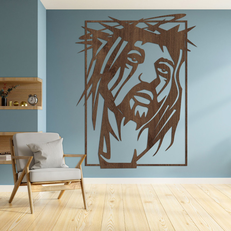 Wandbild aus Holz Jesus Christus - FAITHO