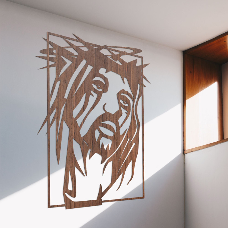 Wandbild aus Holz Jesus Christus - FAITHO