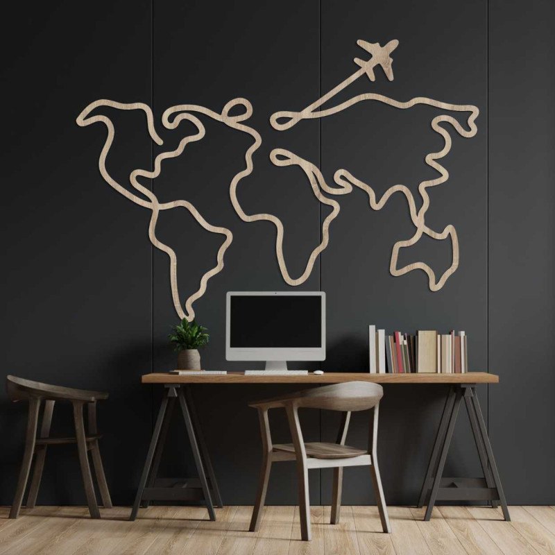 Wandkarte aus Holz - LOTAPO