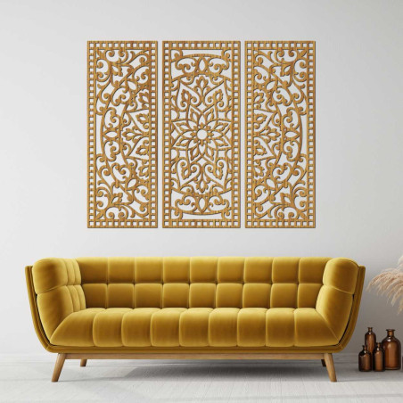 Das dreiteilige Design kombiniert traditionelle Muster mit moderner Präzision.