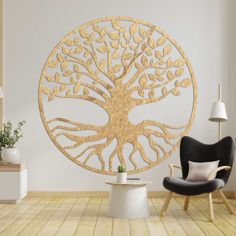 Wanddekoration mit Holzbild