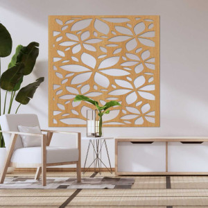 Quadratisches Blumenbild aus Holz - BOTANICA 2