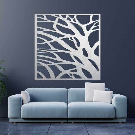 Hölzerne Wanddekoration Natur Quadrat - LASLO