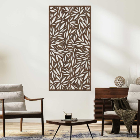 Eine Nahaufnahme eines Designgemäldes mit Blattmotiv Eine Nahaufnahme eines Designgemäldes mit Blattmotiv