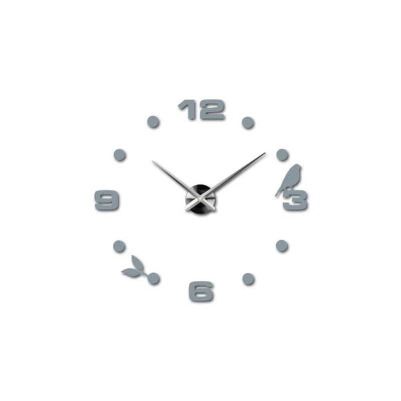 Moderne Spiegel-Wanduhr zum Selbstkleben -...