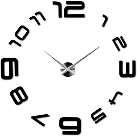 Minimalistische Wanduhr mit klarer Ziffernanordnung und schlichtem Design.