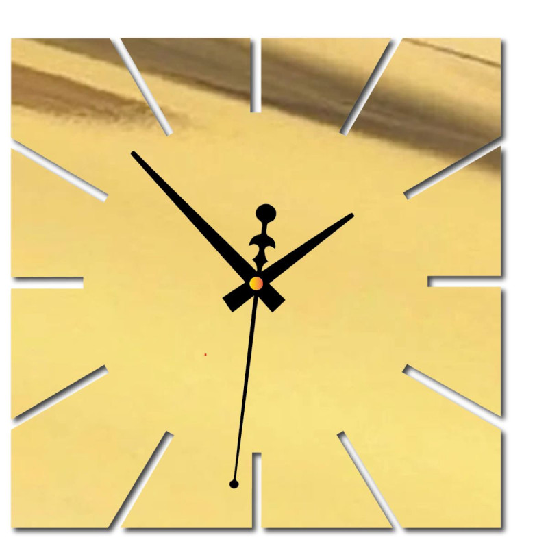 Elegante Plexiglasuhr mit schlanken weißen Zeigern