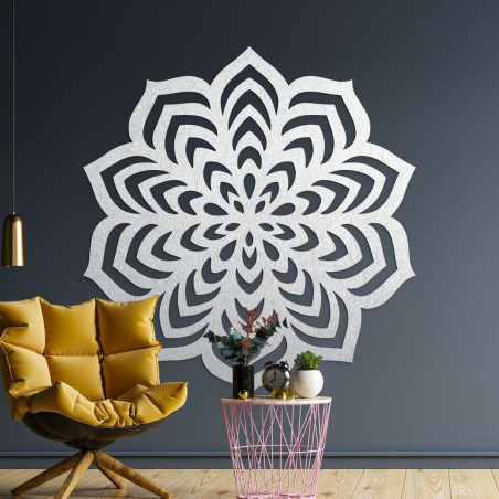 Symmetrisches Ornament mit einem mehrschichtigen Motiv einer sich entfaltenden Blume. Symmetrisches Ornament mit einem mehrschichtigen Motiv einer sich entfaltenden Blume.