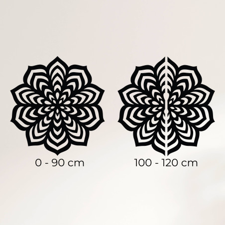 Ein Bild, das die Dekoration an der Wand einfängt, um eine Vorstellung von der Größe und der visuellen Wirkung zu vermitteln. Ein Bild, das die Dekoration an der Wand einfängt, um eine Vorstellung von der Größe und der visuellen Wirkung zu vermitteln.