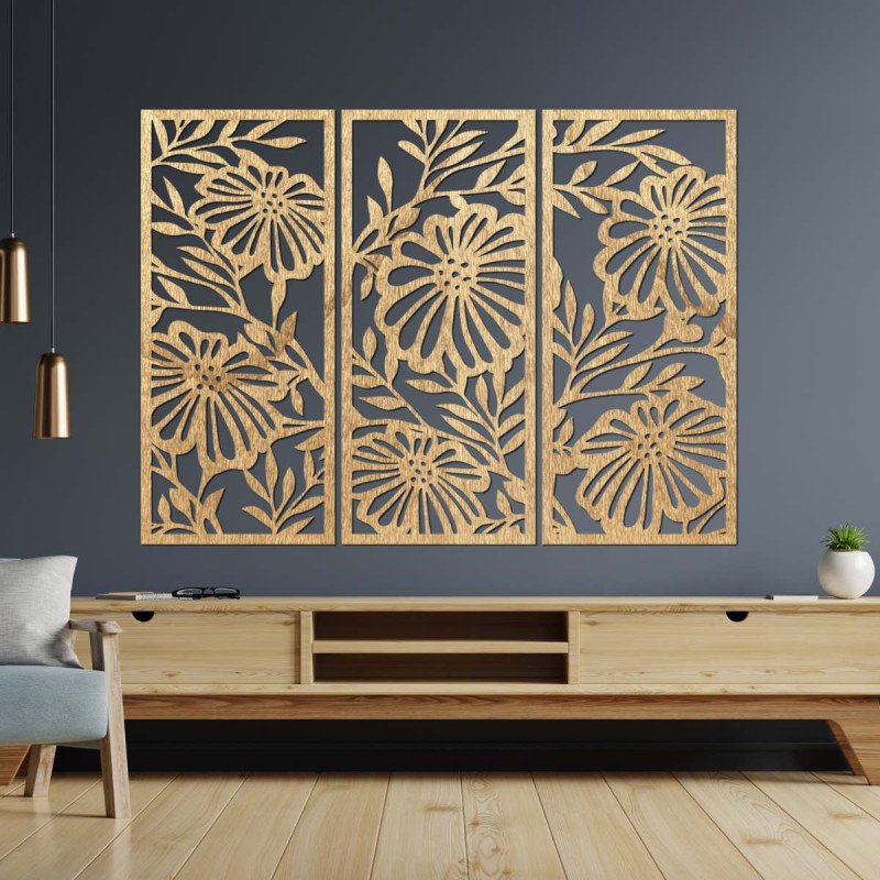 Handgeschnitztes Holzbild - Naturdeko