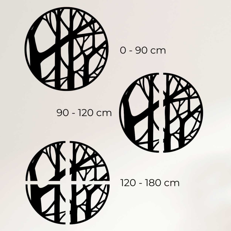 Maße der Holzdekoration in Zentimetern angegeben